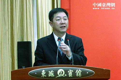 中华名楼文化研讨会20日上午在烟台开幕，中共中央台办、国务院台办副主任叶克冬出席并致辞、
